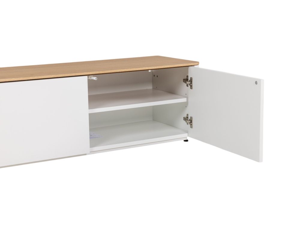 Tv-meubel LOONA groot - Wit/Eikenfineer ARR-2-000005