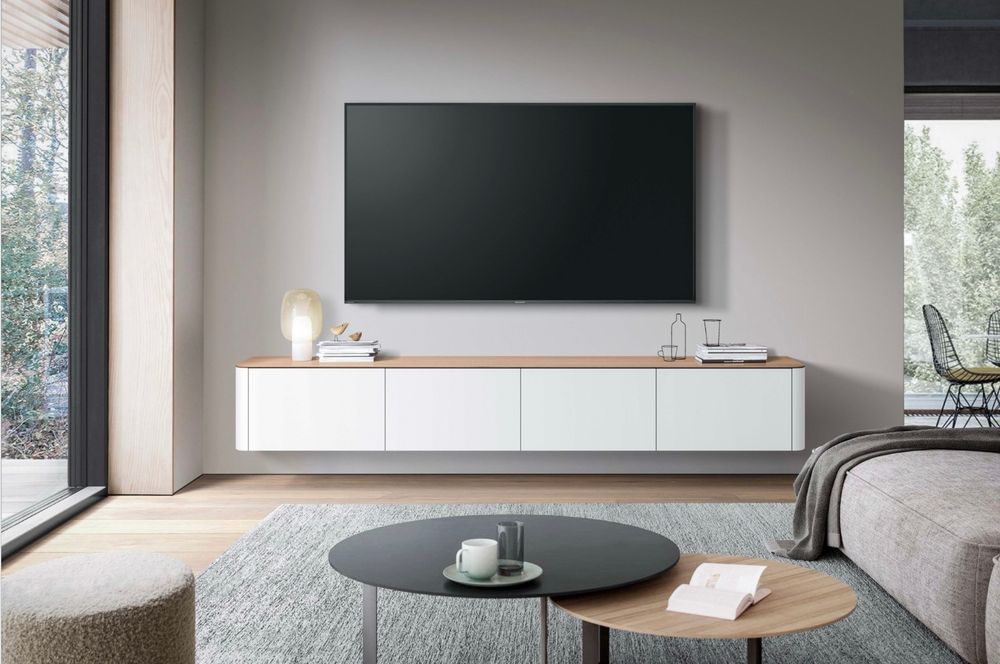 Tv-meubel LOONA groot - Wit/Eikenfineer ARR-2-000005