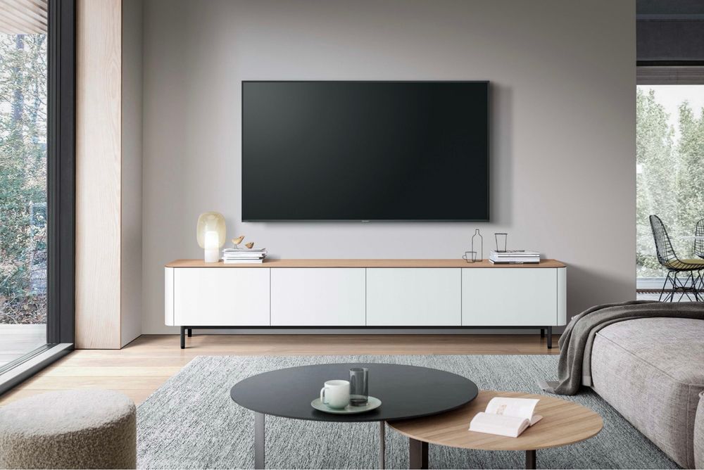 Tv-meubel LOONA groot - Wit/Eikenfineer ARR-2-000005