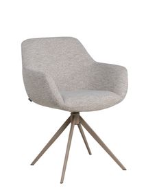 Draaibare armstoel PAVIA - Lichtgrijs MED-52-001-Z-110