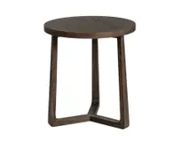 Bijzettafel EBANO - rond diam. 50cm - Donkerbruin MED-53-001-TOB