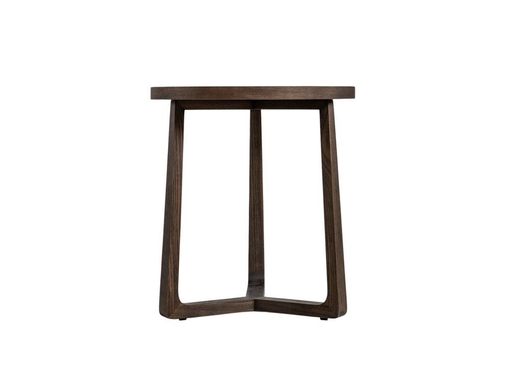 Bijzettafel EBANO - rond diam. 50cm - Donkerbruin MED-53-001-TOB