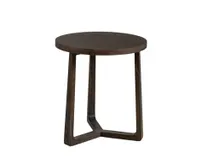 Bijzettafel EBANO - rond diam. 50cm - Donkerbruin MED-53-001-TOB