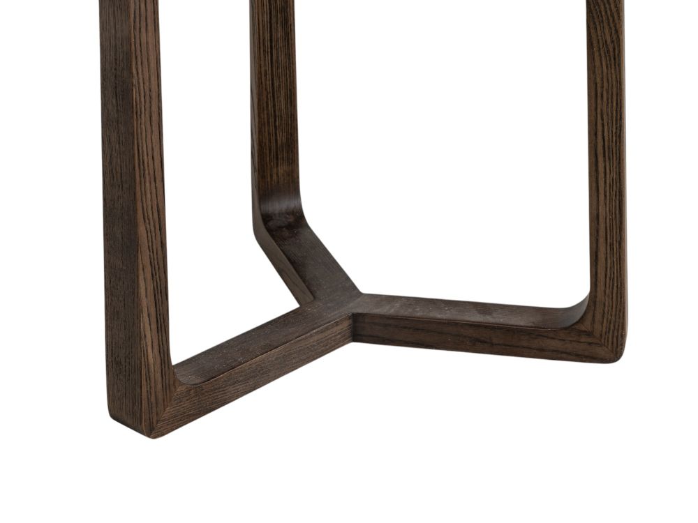 Bijzettafel EBANO - rond diam. 50cm - Donkerbruin MED-53-001-TOB