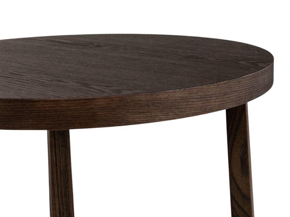 Bijzettafel EBANO - rond diam. 50cm - Donkerbruin MED-53-001-TOB