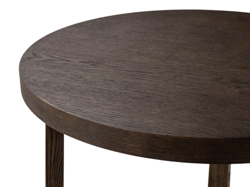 Bijzettafel EBANO - rond diam. 50cm - Donkerbruin MED-53-001-TOB