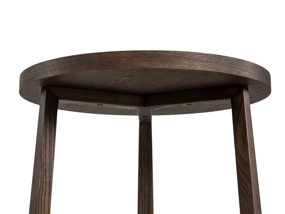 Bijzettafel EBANO - rond diam. 50cm - Donkerbruin MED-53-001-TOB