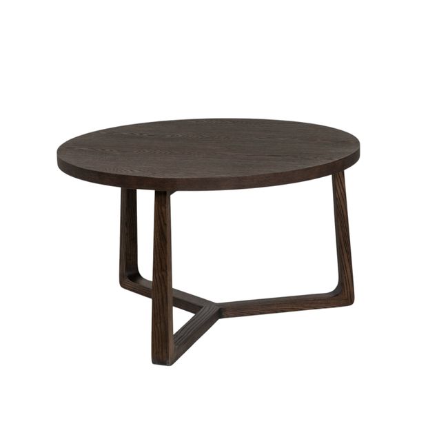 Salontafel EBANO - rond diam. 75cm - Tobacco