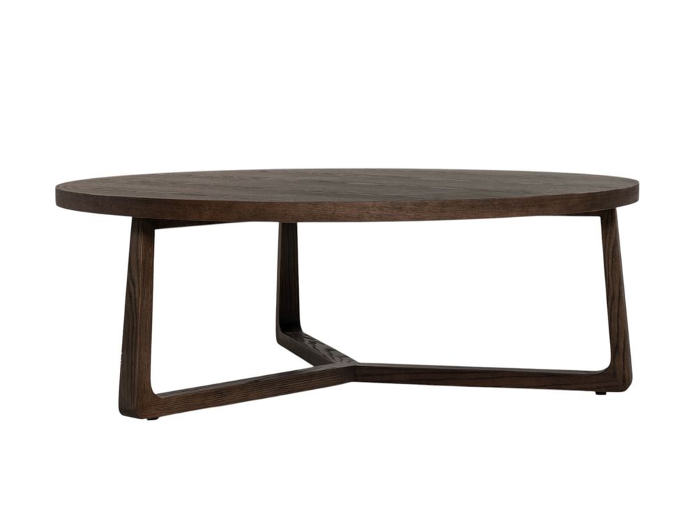 Salontafel EBANO - rond diam. 100cm - Donkerbruin MED-53-003-TOB