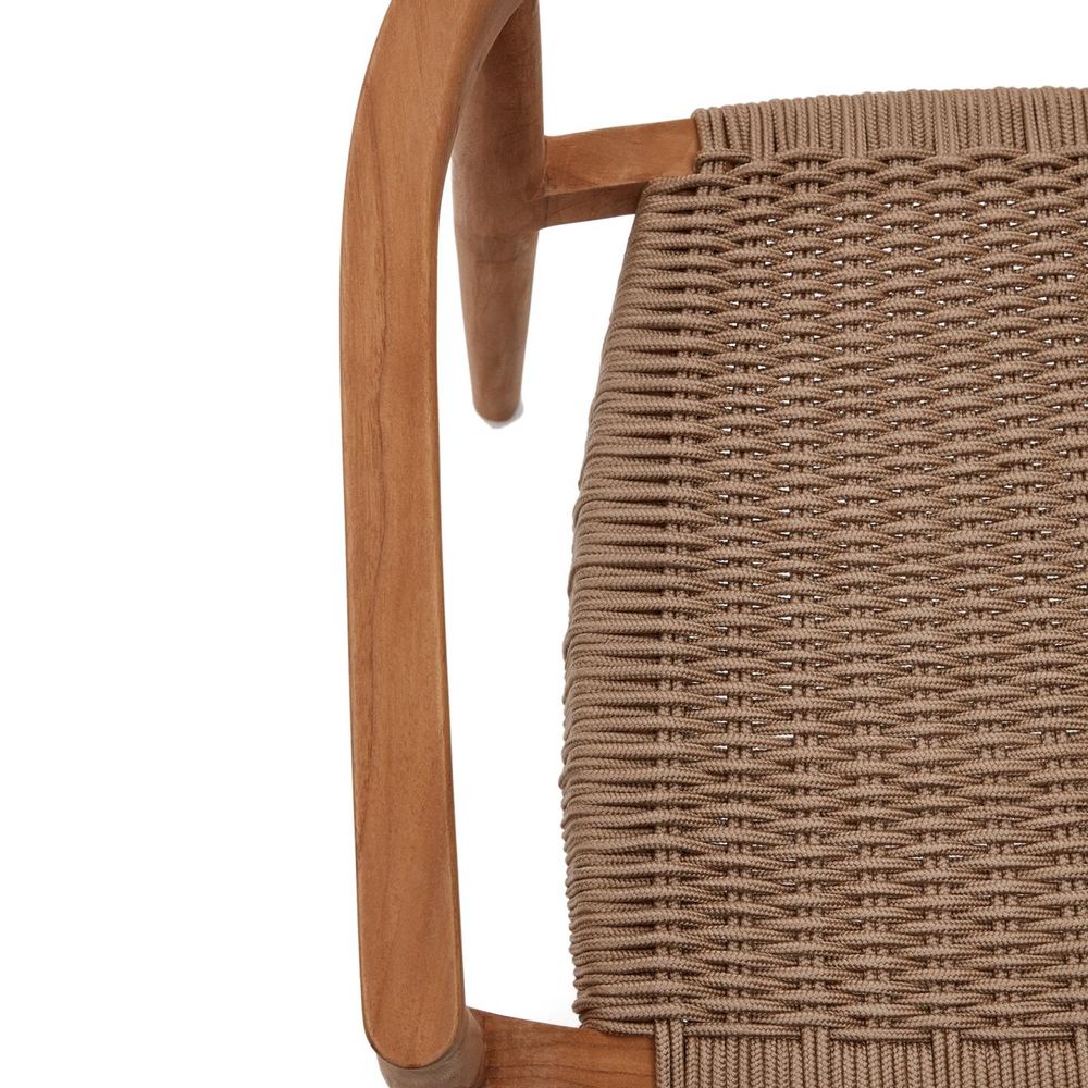 Armstoel YDALIA - Massief teak/Naturel KAV J0600075JJ12