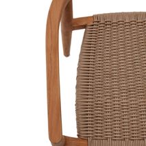Armstoel YDALIA - Massief teak/Naturel KAV J0600075JJ12
