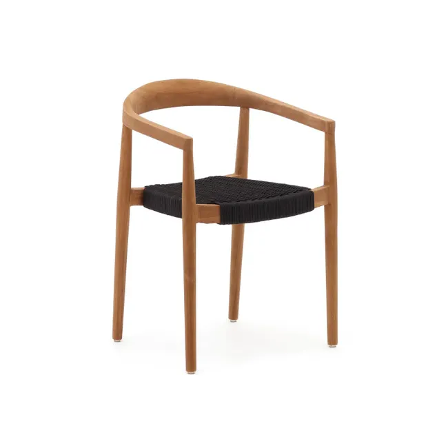 Armstoel YDALIA - Massief teak/Naturel