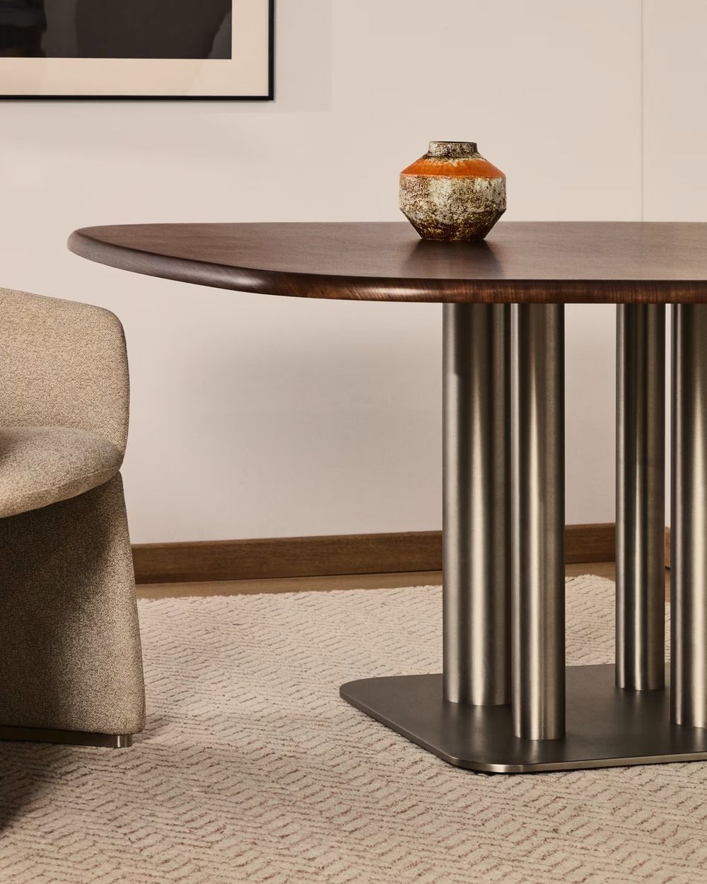 Eetkamertafel MELVAR - Walnoot KAV T00255WM10