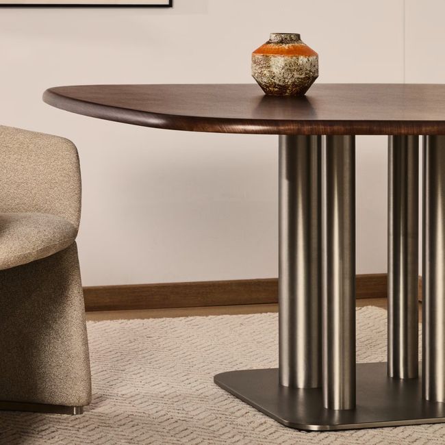 Eetkamertafel MELVAR - Walnoot