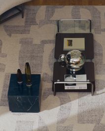 Salontafel TARSEL - Walnoot / Glas KAV T00256WM10