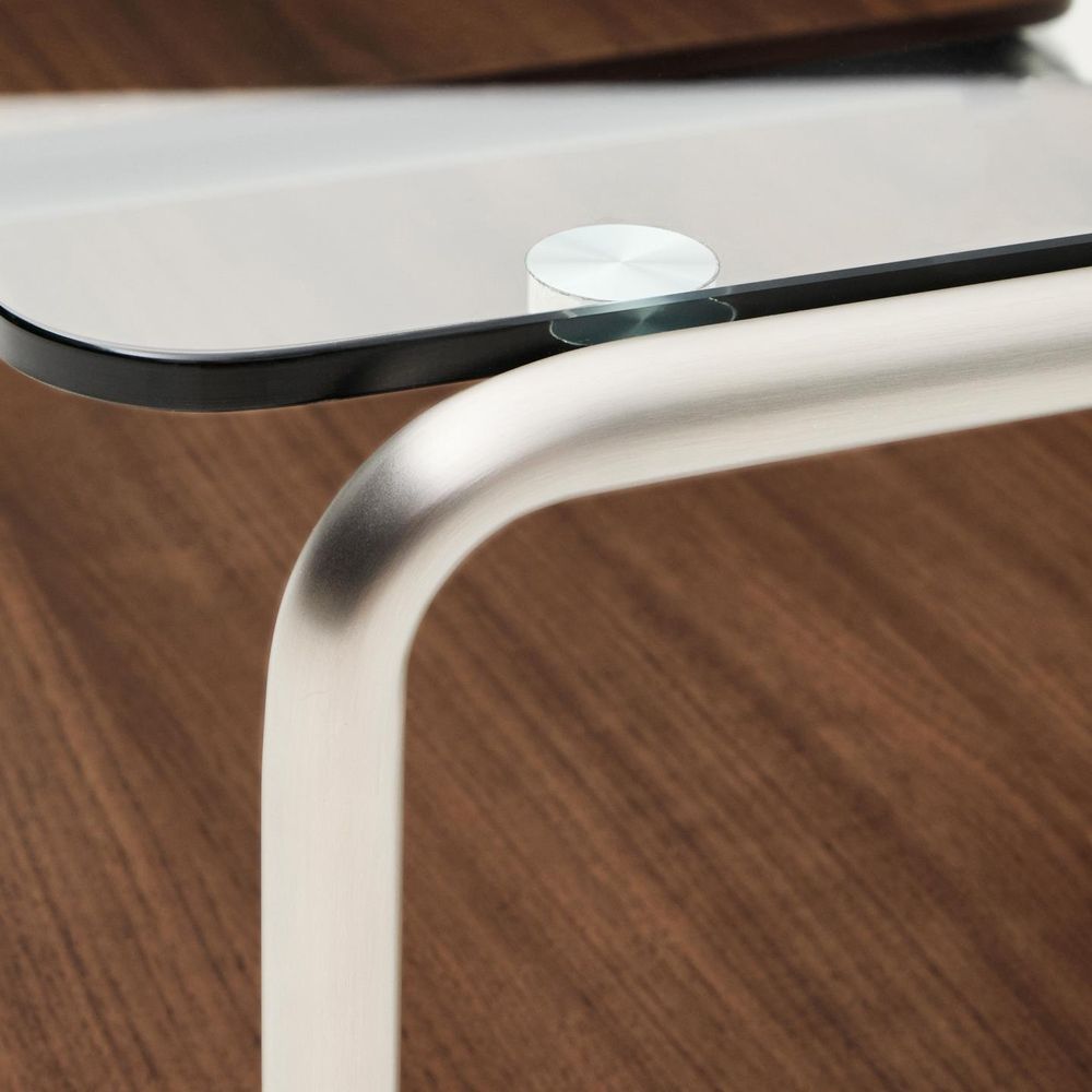 Salontafel TARSEL - Walnoot / Glas KAV T00256WM10