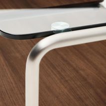 Salontafel TARSEL - Walnoot / Glas KAV T00256WM10