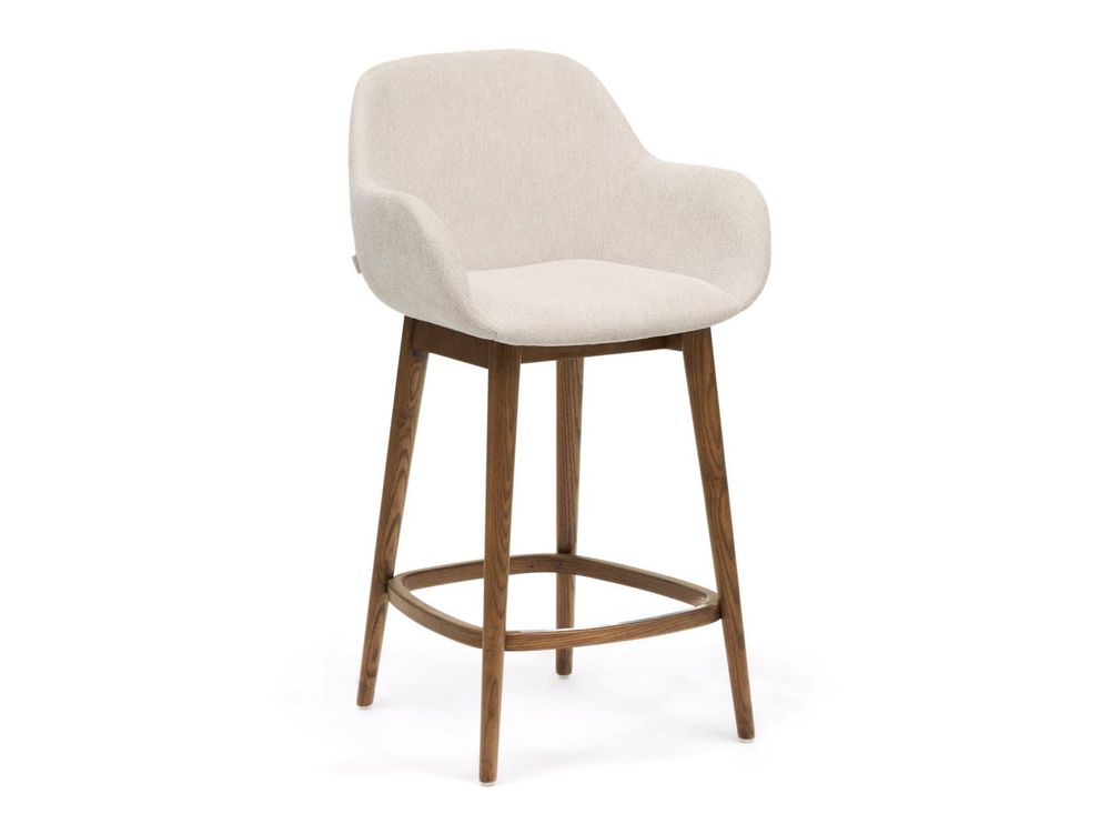 Barstoel KONNA - Beige/Donker essenhout KAV C06004KY12