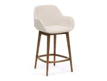 Barstoel KONNA - Beige/Donker essenhout KAV C06004KY12