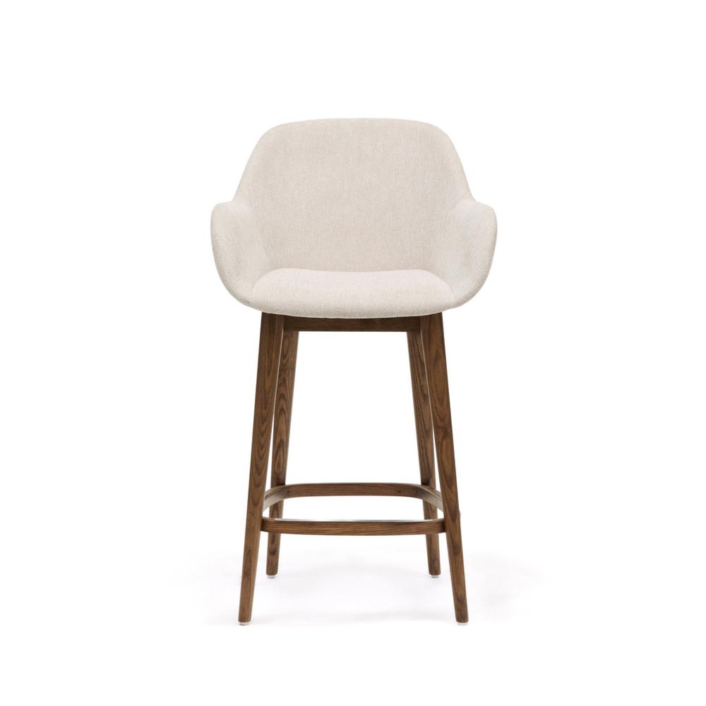 Barstoel KONNA - Beige/Donker essenhout KAV C06004KY12
