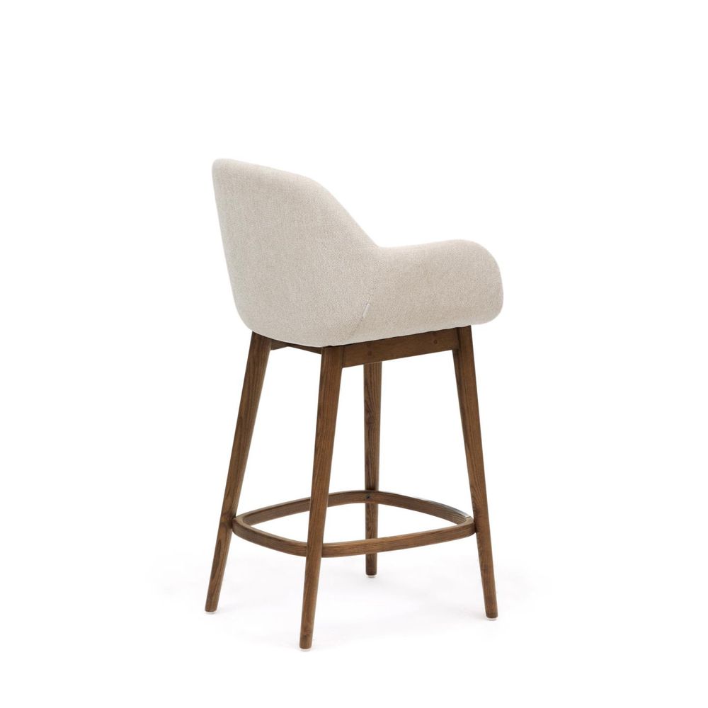Barstoel KONNA - Beige/Donker essenhout KAV C06004KY12