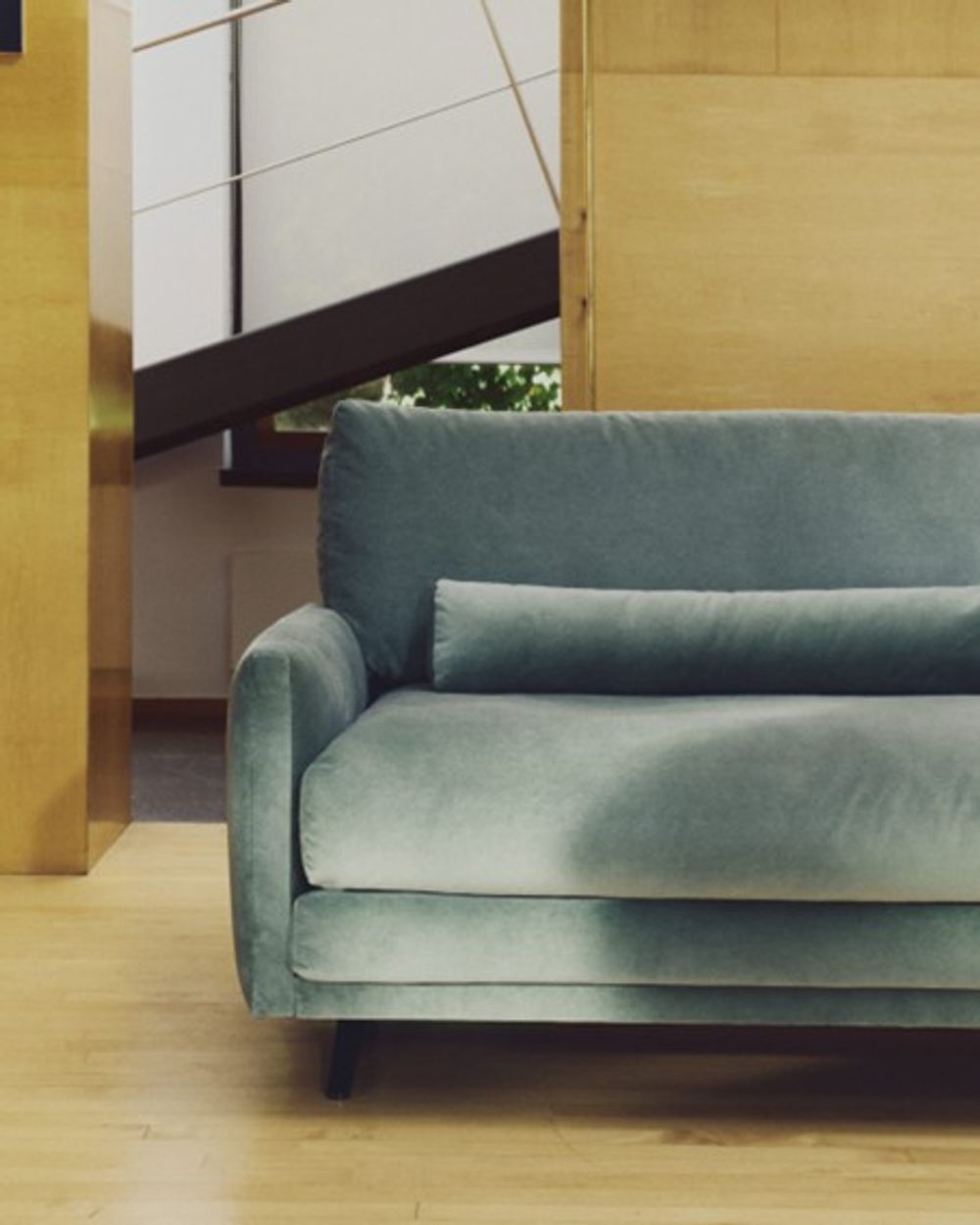 3-zitsbank VELIRO - Groen fluweel KAV S81330ZF06