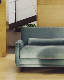 3-zitsbank VELIRO - Groen fluweel KAV S81330ZF06