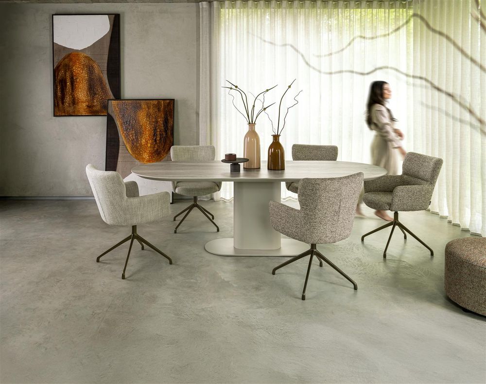 Eetkamertafel BRIANTO - Travertinlook/Crème XOO 52446-CRE