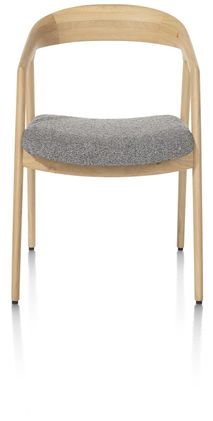 Armstoel DANTE - Massief eikenhout/Grijze stof XOO 48684LEV