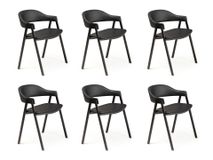 Set van 6 eetkamerstoelen ARCA - Zwart C-PFT-229-SET6
