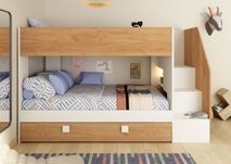 Hoogslaper EASY 90x200 cm - Wit/Gold Oak TRA 116001160401
