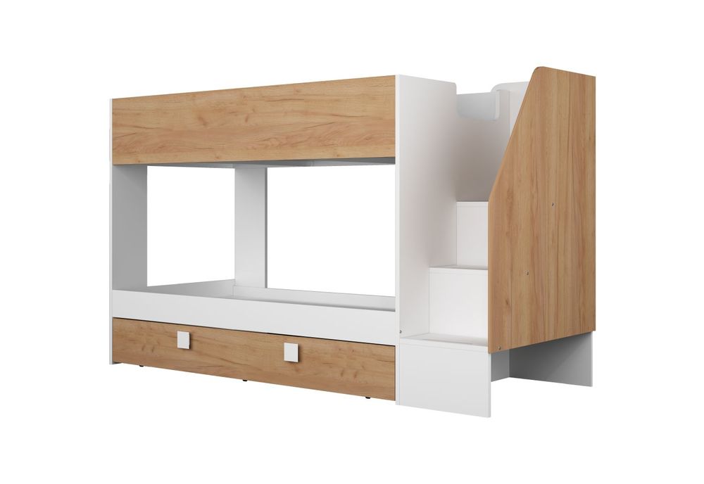 Hoogslaper EASY 90x200 cm - Wit/Gold Oak TRA 116001160401