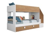 Hoogslaper EASY 90x200 cm - Wit/Gold Oak TRA 116001160401