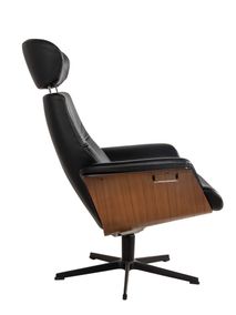 Relaxzetel TIMEOUT hoge rug - Zwart/walnoot CFM-20-000036-30-FBWZ