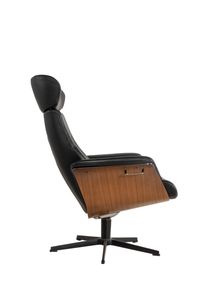 Relaxzetel TIMEOUT hoge rug - Zwart/walnoot CFM-20-000036-30-FBWZ