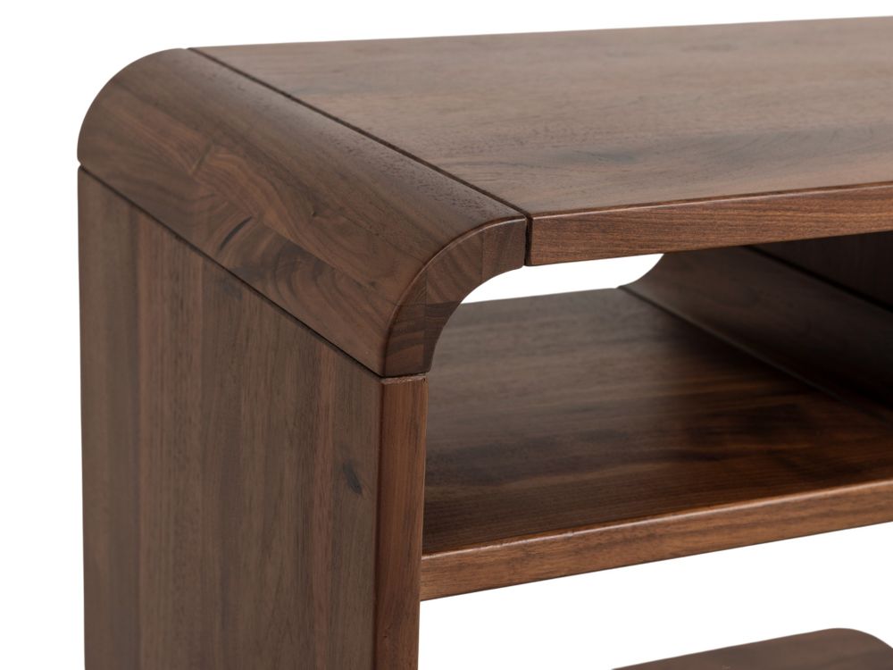 Nachttafel CURVINO - Massief walnotenhout HSN-7-000036