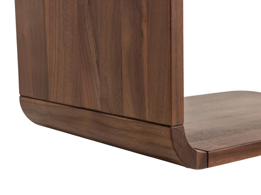 Nachttafel CURVINO - Massief walnotenhout HSN-7-000036
