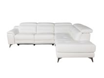 Hoekzetel met elektr. relax ANDORRE - Wit leder C-DDV-21-TZHK