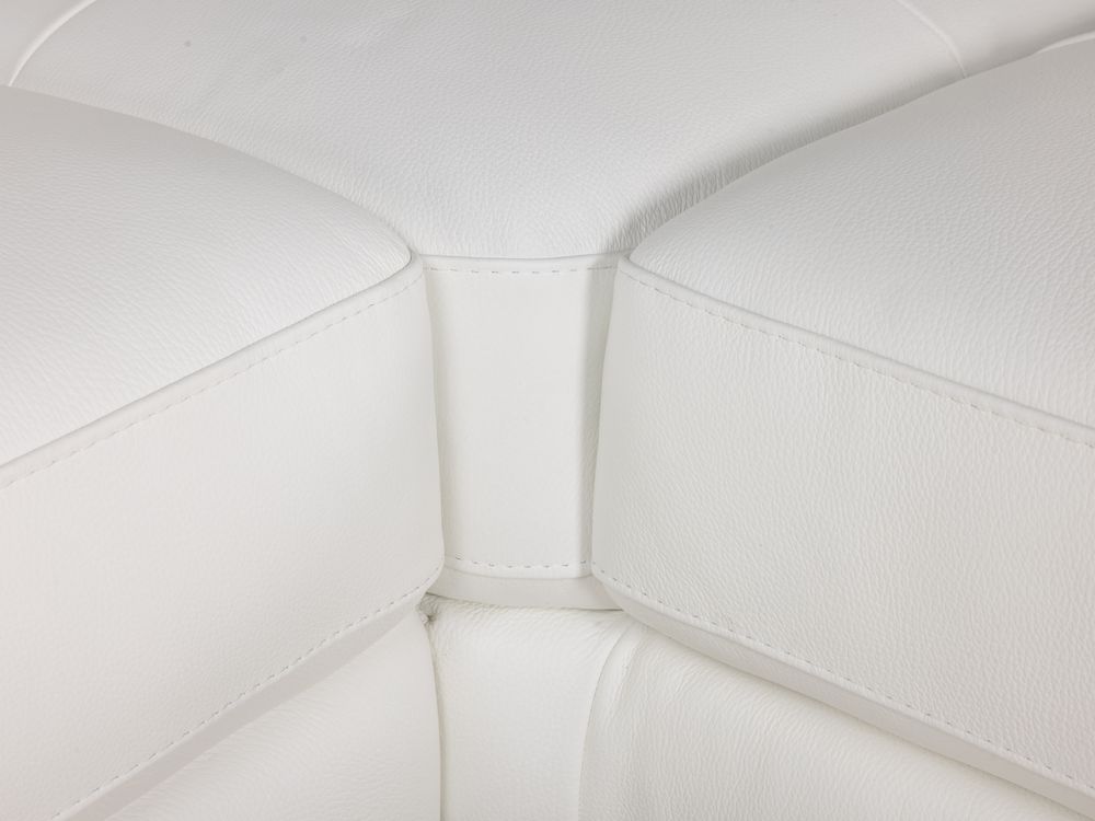 Hoekzetel met elektr. relax ANDORRE - Wit leder C-DDV-21-TZHK