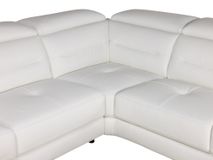 Hoekzetel met elektr. relax ANDORRE - Wit leder C-DDV-21-TZHK