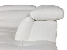 Hoekzetel met elektr. relax ANDORRE - Wit leder C-DDV-21-TZHK
