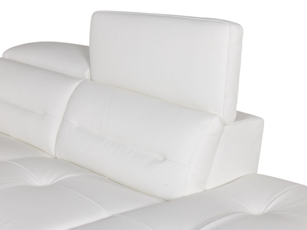 Hoekzetel met elektr. relax ANDORRE - Wit leder C-DDV-21-TZHK