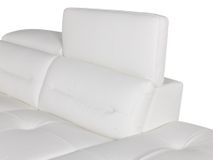 Hoekzetel met elektr. relax ANDORRE - Wit leder C-DDV-21-TZHK