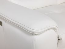 Hoekzetel met elektr. relax ANDORRE - Wit leder C-DDV-21-TZHK