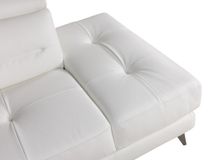 Hoekzetel met elektr. relax ANDORRE - Wit leder C-DDV-21-TZHK