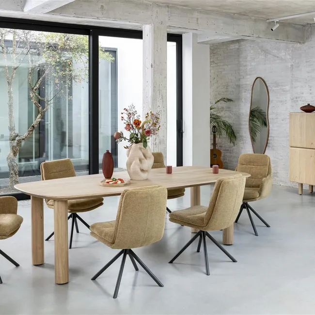 Eetkamertafel AZULO - Massief eikenhout