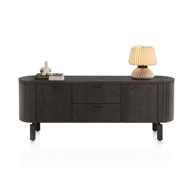 Tv-meubel RAVELLO - Donker eikenfineer