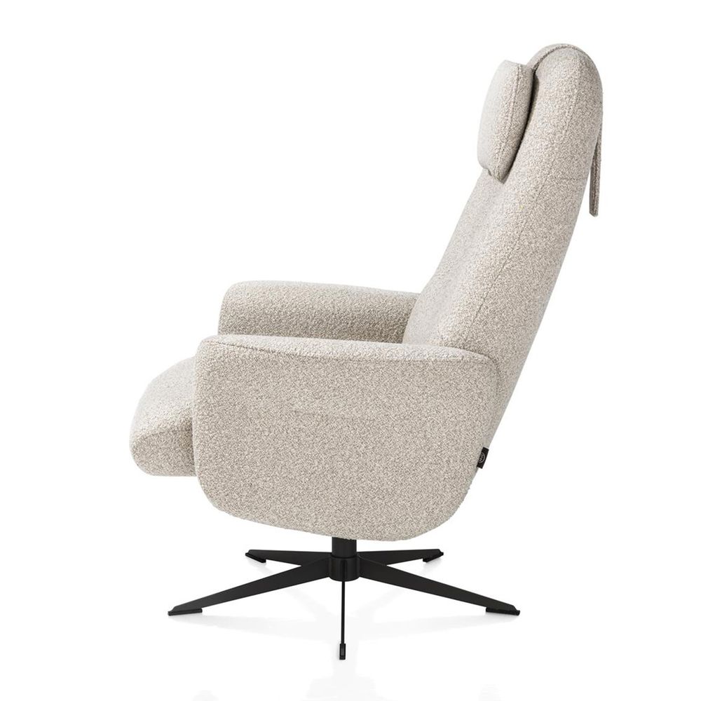 Fauteuil met poef TORINO - Beige HEH 53699-BEI