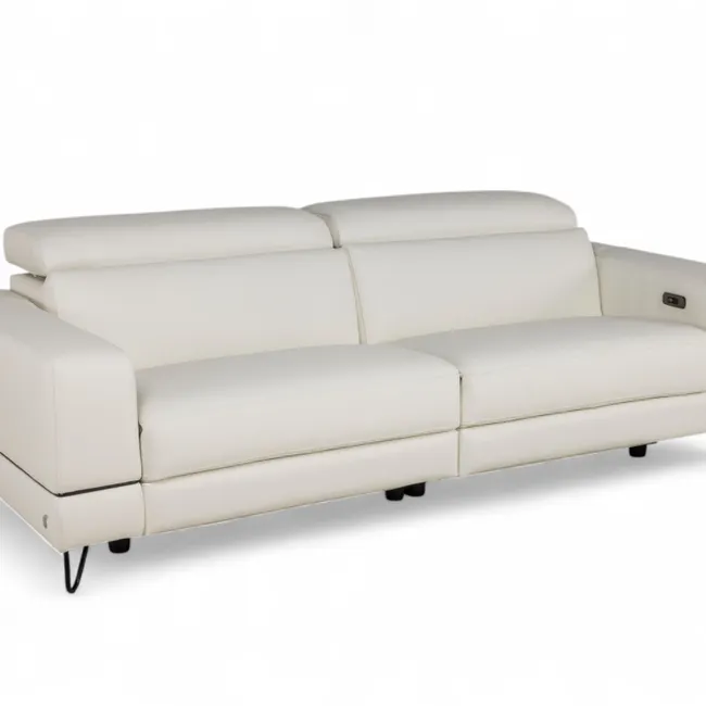 3-zit met elektr. relaxen PAUL - Bianco Puro