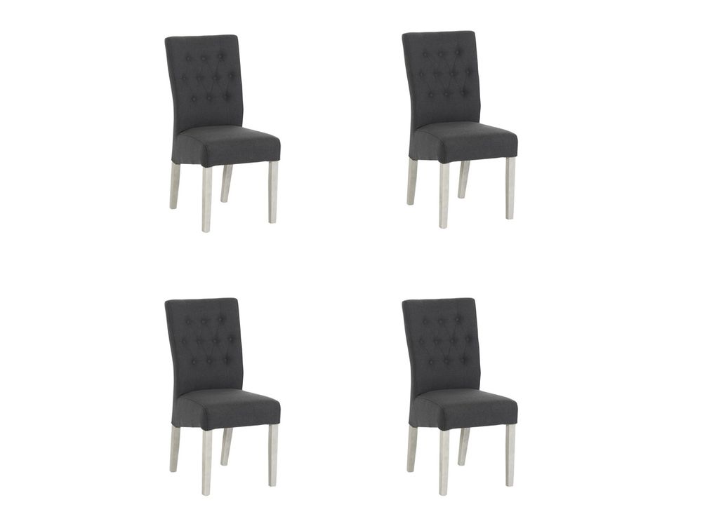 Set van 4 eetkamerstoelen YORK - Antraciet C-MBR-YO-SET4